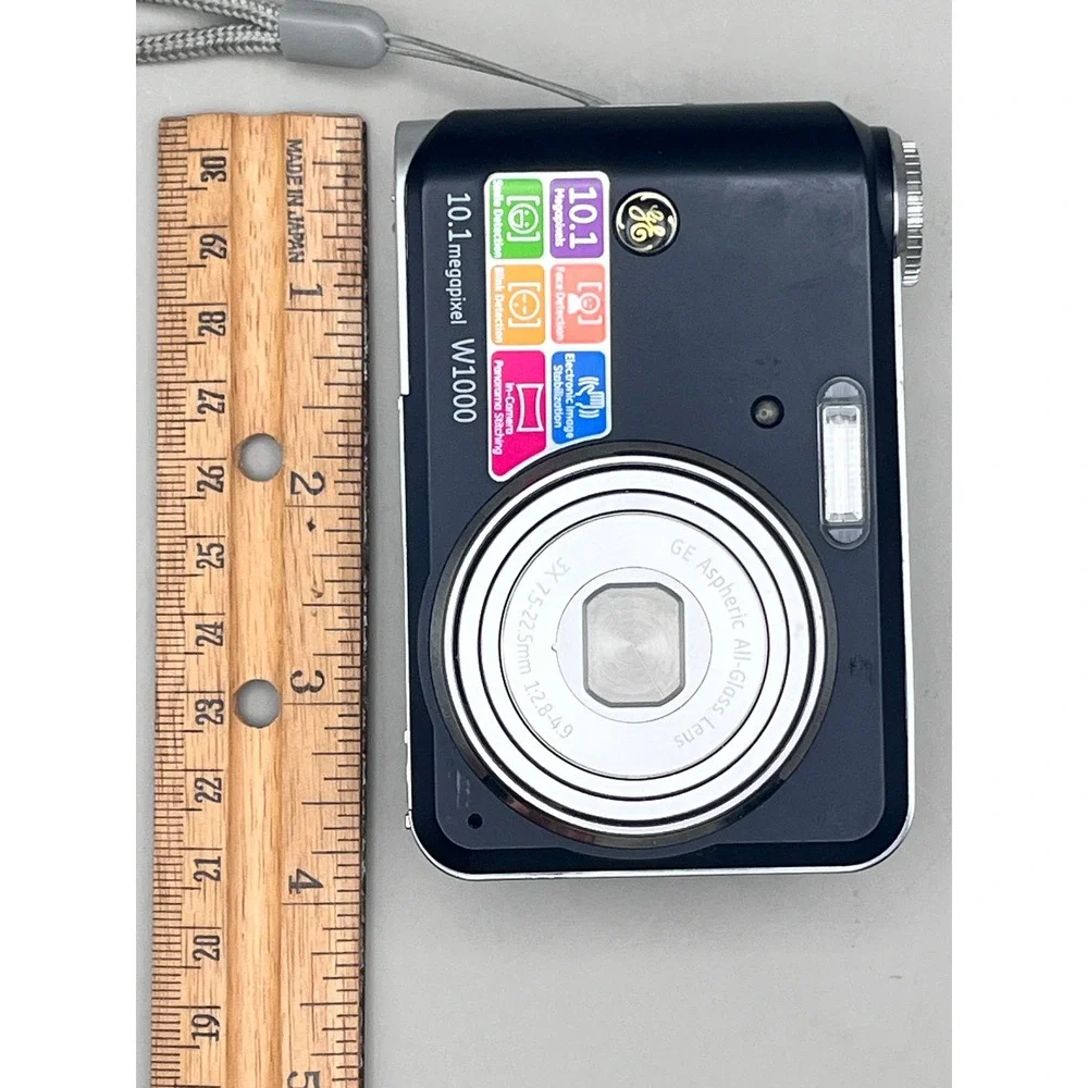 GE W1000 Digital Camera Black 10.1MP 3x Optical Zoom Compact‎ Point and Shoot